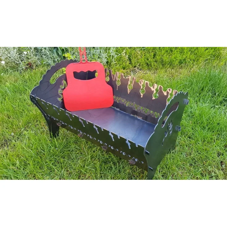 Grill Mangal Camping – Klappbarer Outdoorgrill 2mm Stahl – Bild 2