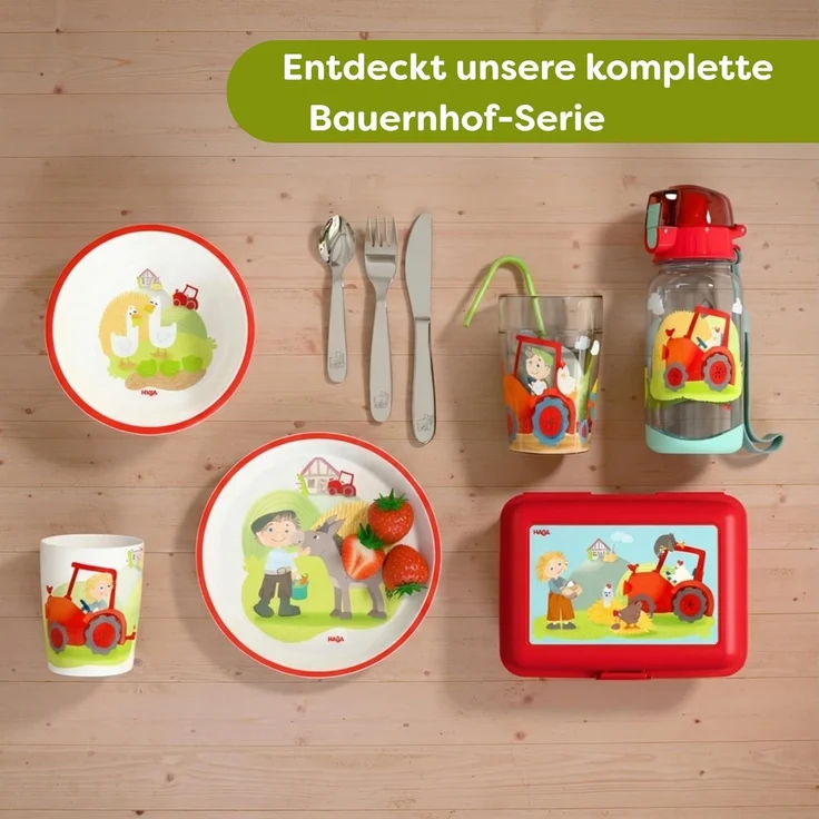 HABA Glitzerbecher Bauernhof – Kinderbecher mit funkelndem Glitzer-Effekt, perfekt für Wasser, Saft & Tee, Praktisch für kleine Hände – 2012447002 – Bild 7