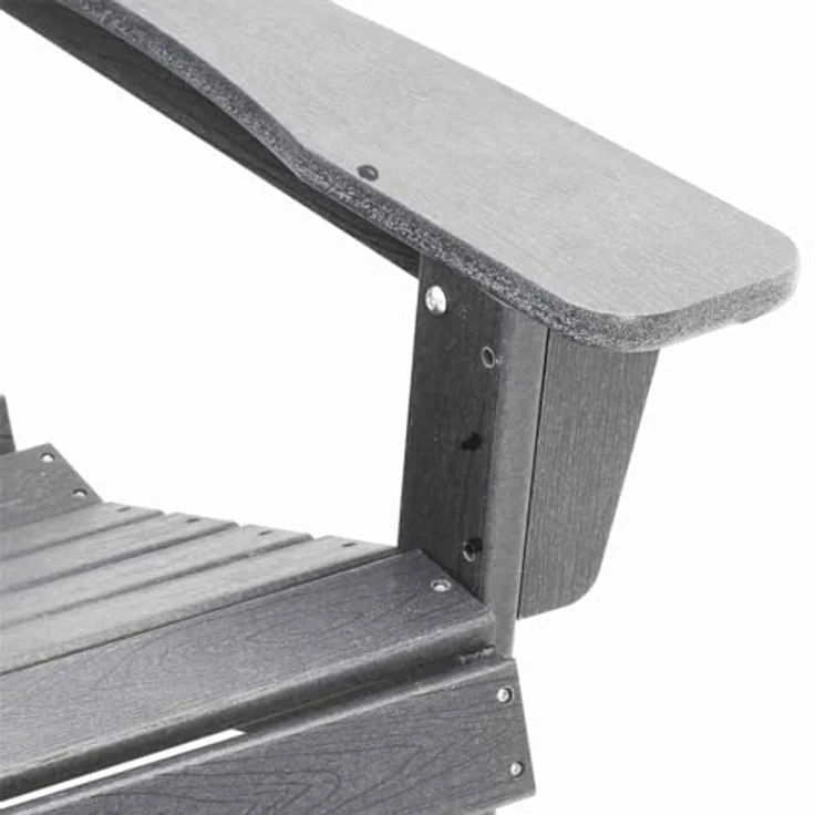 vidaXL Adirondack-Stuhl Hellgrau 82 x 74 x 92 cm HDPE 42006624 – Bild 9