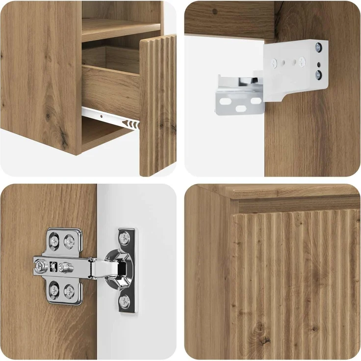 vidaXL Badezimmerschrank-Set 2 stk. Artisan-Eiche 79,5 x 44,5 x 82 cm 3404083 – Bild 7