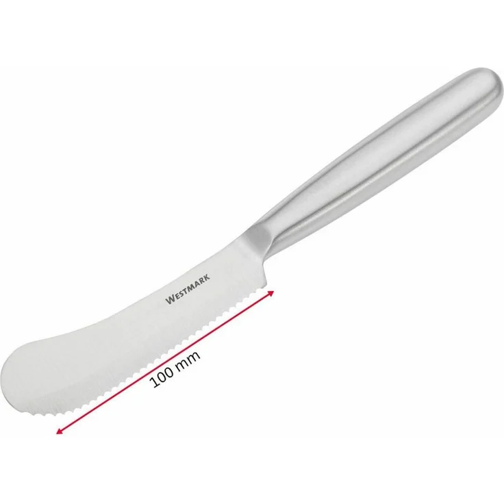 WESTMARK Brötchenmesser 2 Stk, 10 cm Klinge, Frühstücksmesser klassisch, Rostfreier Edelstsahl, Rostfreier Edelstahl, Wellenschliffklinge – Bild 3
