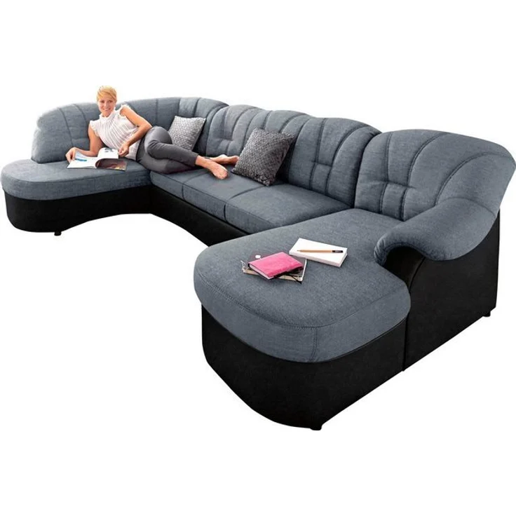 DOMO collection Wohnlandschaft Flores auch in Leder-Bezug, B/T/H: 293/180/86 cm, U-Form, 3 Teile, wahlweise mit Bettfunktion, wahlweise mit Federkern – Bild 4