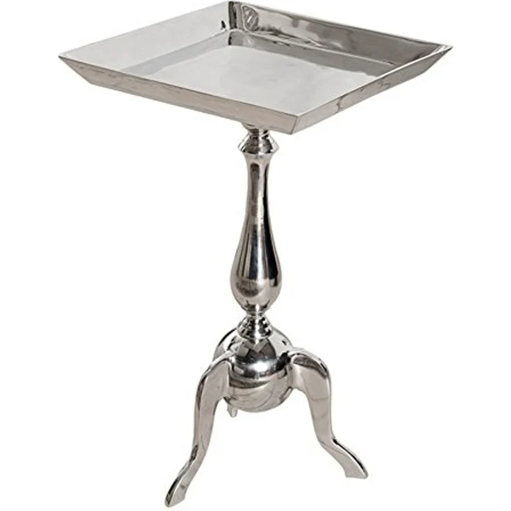 riess-ambiente Beistelltisch TRAYFUL 55cm silber, Metall · Tablett-Tisch · Orientalischer Stil · Handarbeit – Bild 1