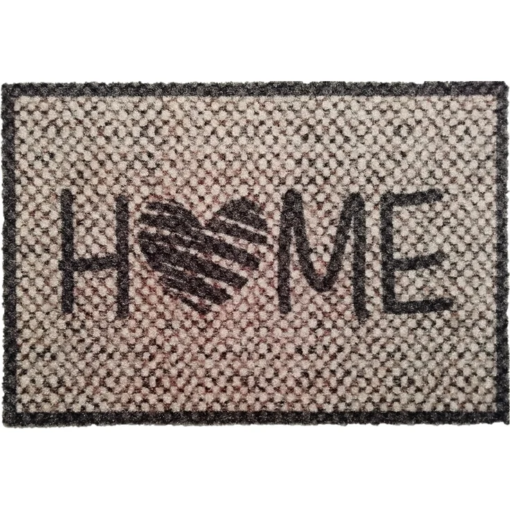 Casâme Teppich Herz Home 50x80cm - Grau – Bild 1