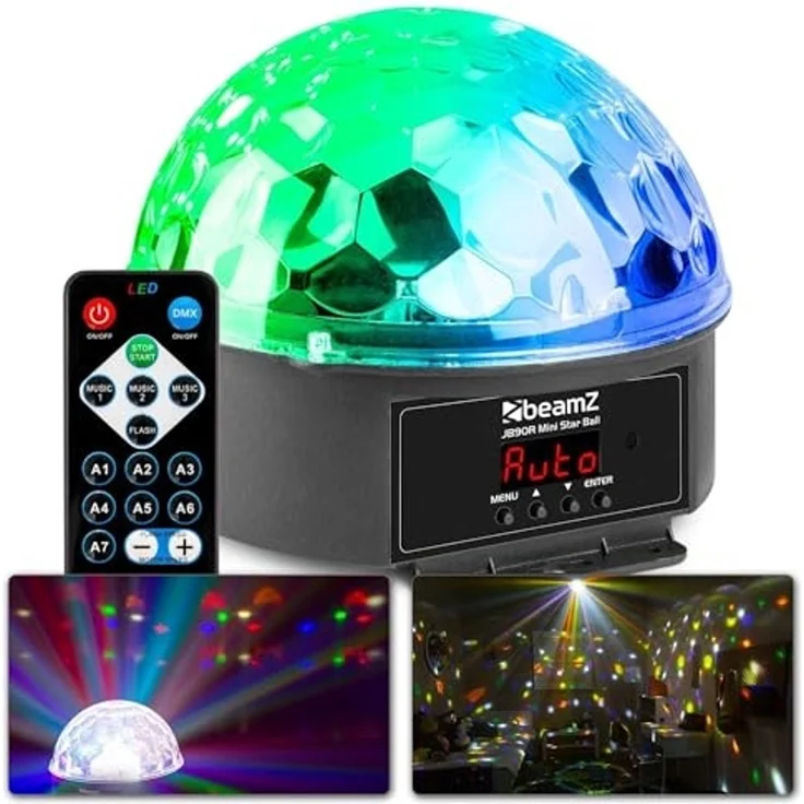 beamZ JB90R Mini Star Ball DMX LED 9 Farben – Bild 1