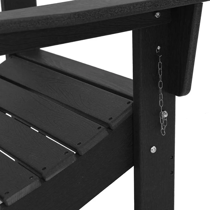 vidaXL Gartenstuhl 2 pcs Schwarz 80,5 x 74,5 x 92 cm Polyethylen 3335820 – Bild 7