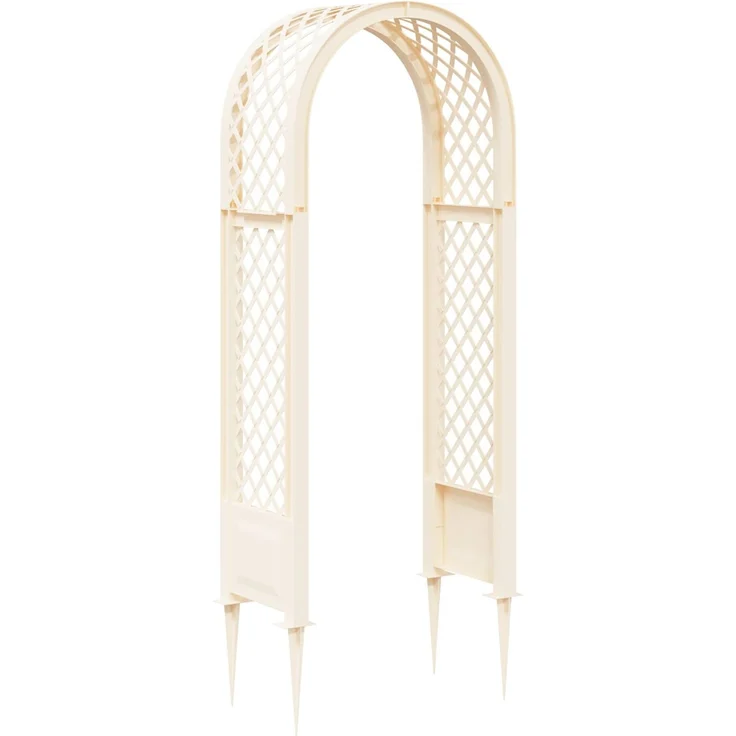 vidaXL Rosenbogen mit Spitzen Weiß 97 x 43 x 218 cm PP 42041737 – Bild 1