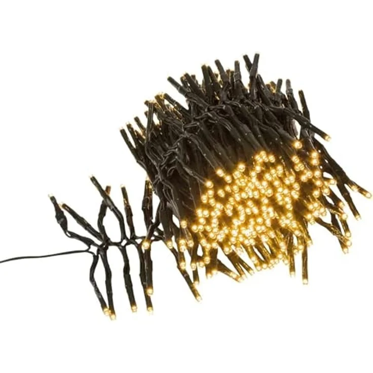 Idena 31897 - LED Cluster Lichterkette mit 480 LEDs in Warmweiß, ca. 14,5 m lang, für Außen & Innen, mit 8 Stunden Timer Funktion und Transformator, als Party Deko, Weihnachtsdeko, zur Hochzeit – Bild 2
