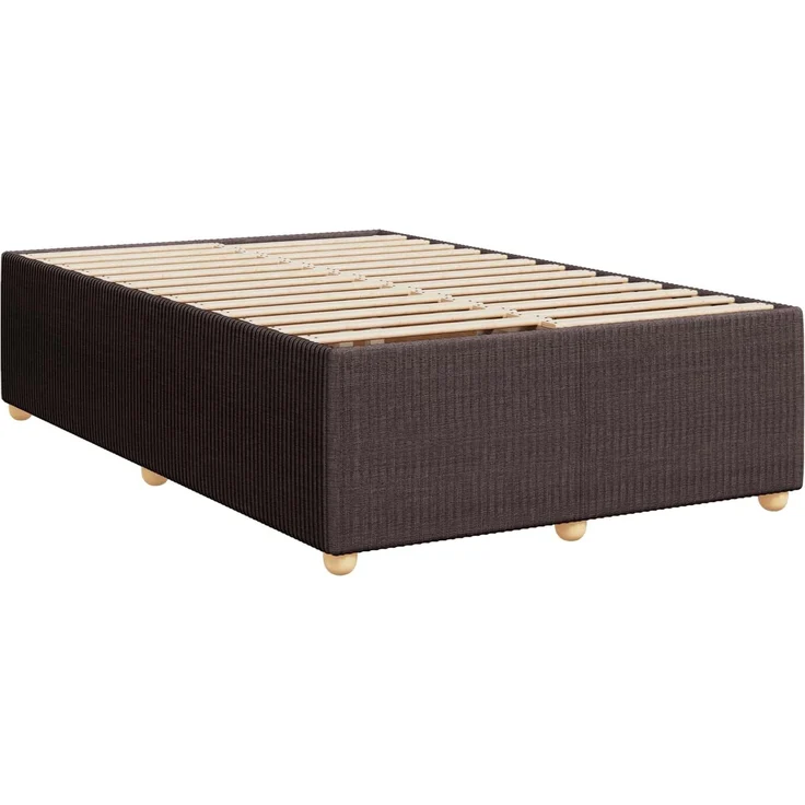 vidaXL Boxspringbett mit Matratze Dunkelbraun 120 x 200 cm Stoff 3451443 – Bild 5