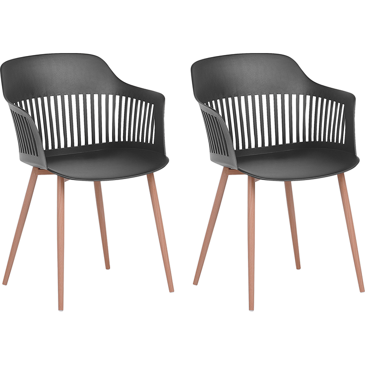 Esszimmerstuhl schwarz 2er Set BERECA