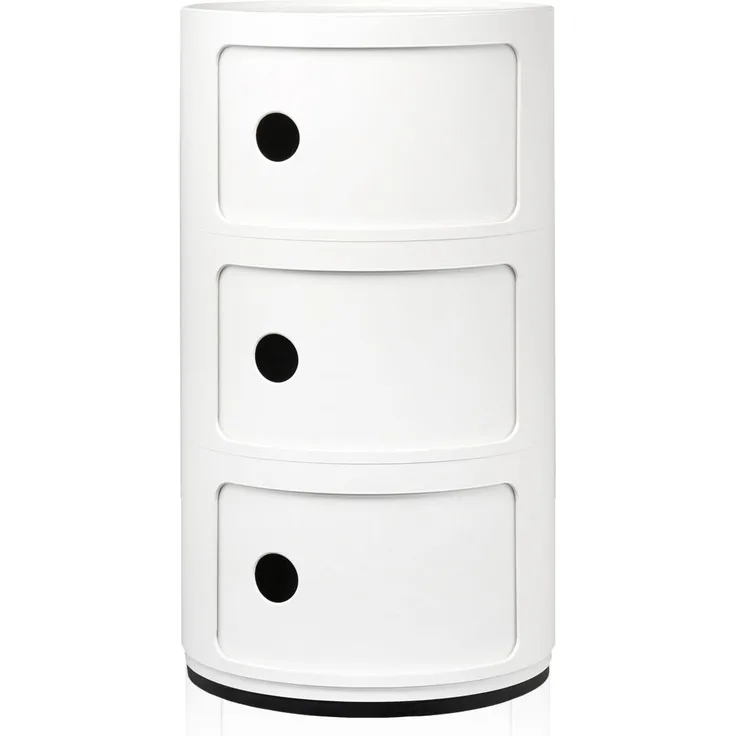 Kartell Container Componibili mit drei Fächern Weiß
