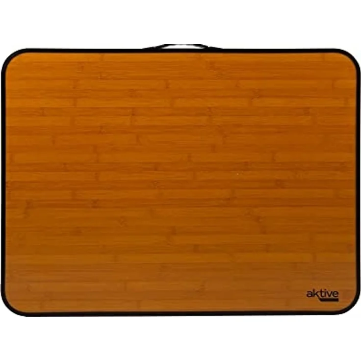 AKTIVE Hoher Klapptisch, 80 x 60 x 67 cm, Kippschutz, Stahlrahmen, MDF-Tischplatte in Bambusoptik, Tragegriff, Camping-, Strand-, Gartentische (63017) – Bild 7