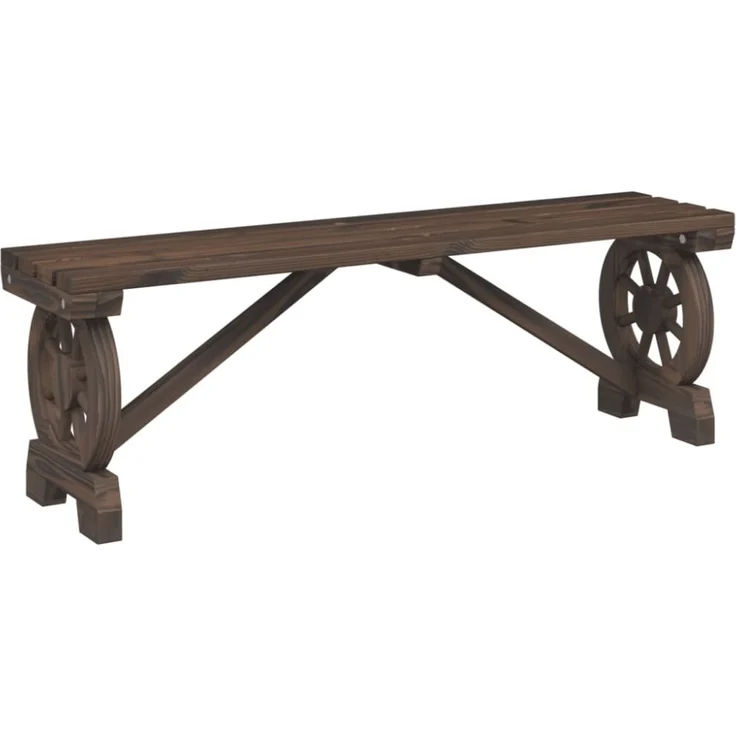 vidaXL Gartenbank 115 cm Massivholz Tanne 365112 – Bild 8