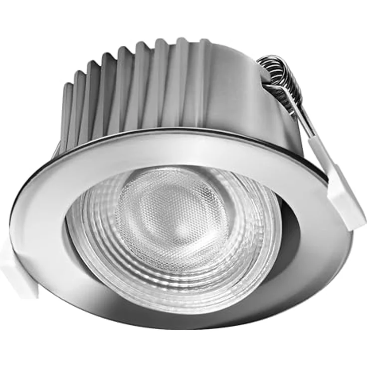 Osram Spot Set LED Einbaustrahler DIM IP44 4,9W Chrom, 3er Set Badezimmer dimmbar schwenkbar, warmweiß 2700K – Bild 3