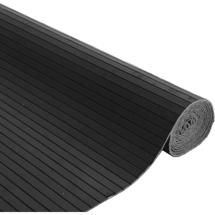 vidaXL Teppich Rechteckig Grau 80x400 cm Bambus 376790 – Bild 4