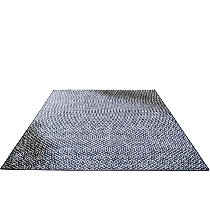 In- und Outdoorteppich Öland - Raute, Farbe: Blau Beige, Größe: 80x150 cm