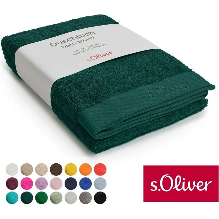 s.Oliver Duschtuch s.Oliver, Premium Qualität, 600 gr/m², auch als Sets erhältlich, Walkfrottier (1-St), große Farbauswahl, auch als Handtuch, Waschhandschuh, Gästetuch – Bild 1