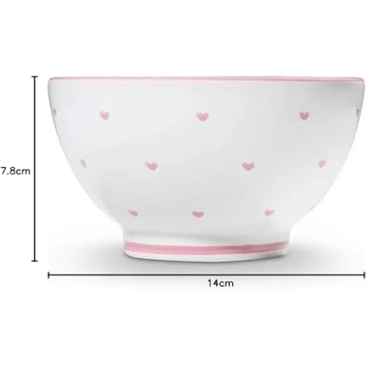 Gmundner Keramik Herzerl Rosa, Müslischale groß (Ø 14cm) – Bild 7