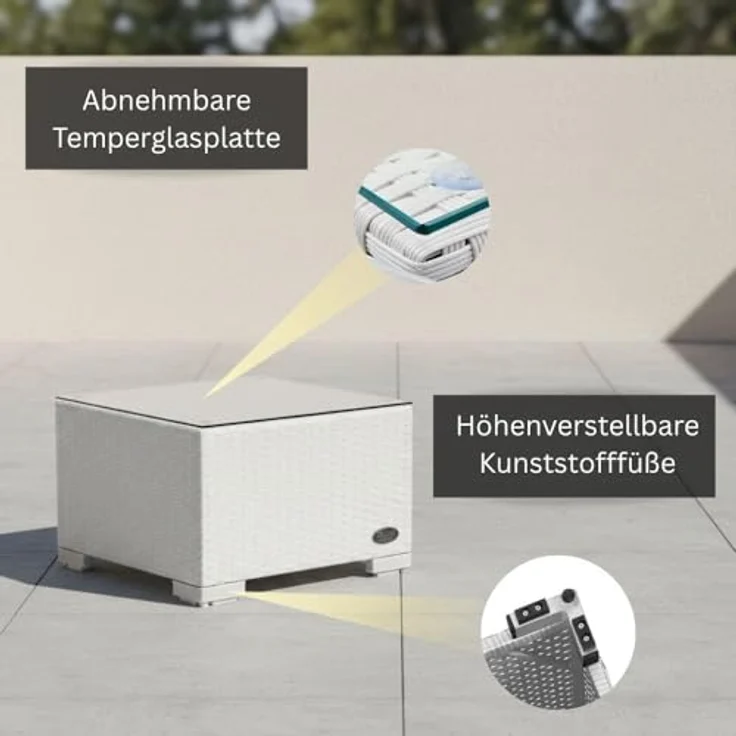 RS Trade Beistelltisch Beistelltisch Rattan – Bild 5