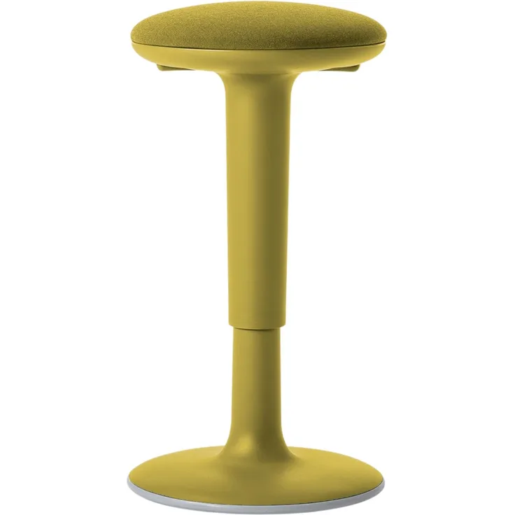 Bisley Stehhilfe Tuc Tuc ergonomisch & höhenverstellbar, Sitz- und Stehhocker in gelb mit Tellerfuß - Ergonomischer Hocker, Stehstuhl, Bürohocker Arbeitshocker, Sitzhocker, TUC-PXN005