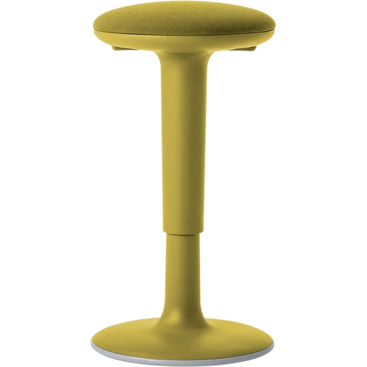 Bisley Stehhilfe Tuc Tuc ergonomisch & höhenverstellbar, Sitz- und Stehhocker in gelb mit Tellerfuß - Ergonomischer Hocker, Stehstuhl, Bürohocker Arbeitshocker, Sitzhocker, TUC-PXN005