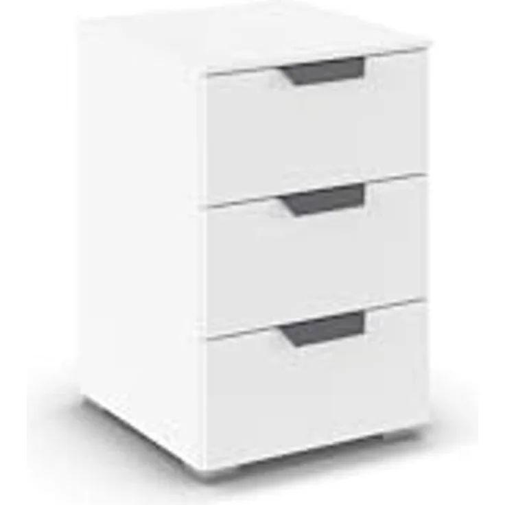 rauch Aditio Box, Nachttisch, 3 Schubladen, mit Softclose-Funktion, Farbe Weiß, BxHxT 40x61x42cm
