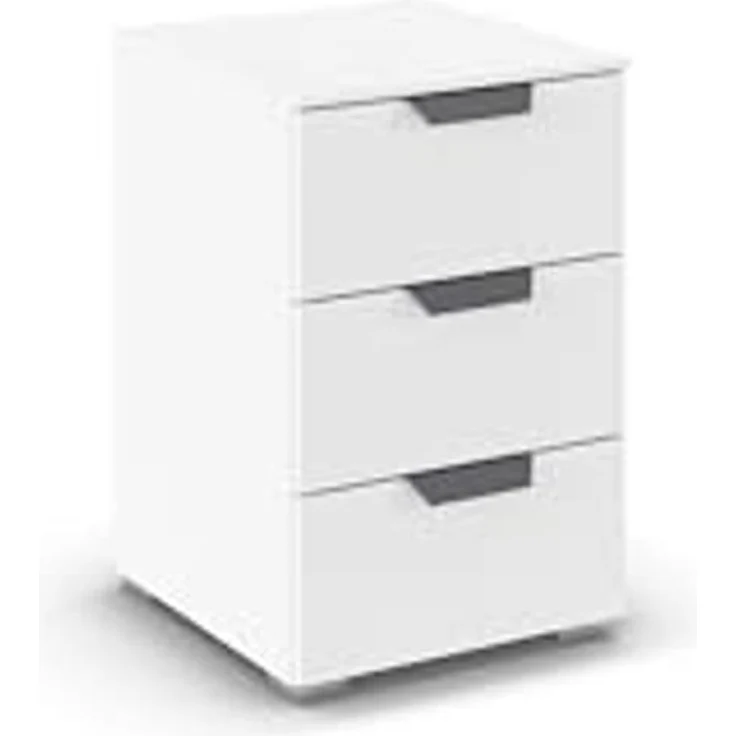 rauch Aditio Box, Nachttisch, 3 Schubladen, mit Softclose-Funktion, Farbe Weiß, BxHxT 40x61x42cm – Bild 1