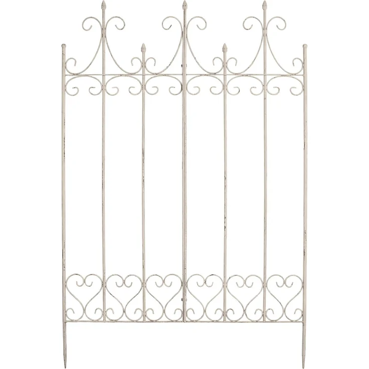 Rankgitter KALLE - 100x2x150cm, Metall, Antik-Creme | Rankhilfe Kletterpflanzen Gartendekoration – Bild 5