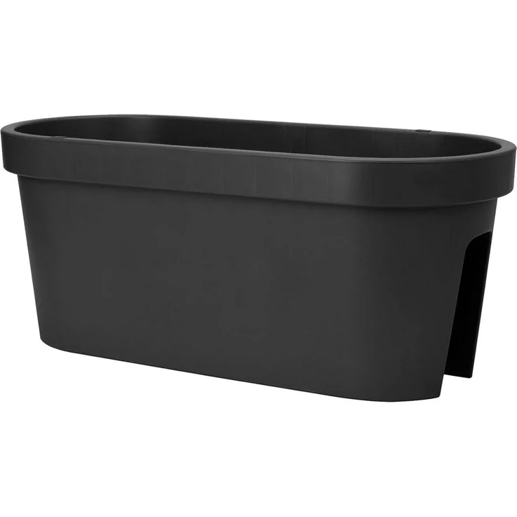 mucHome Balkonkasten für Geländer Breite 60cm Kunststoff Blumenkasten Blumentopf Pflanztopf – Bild 1