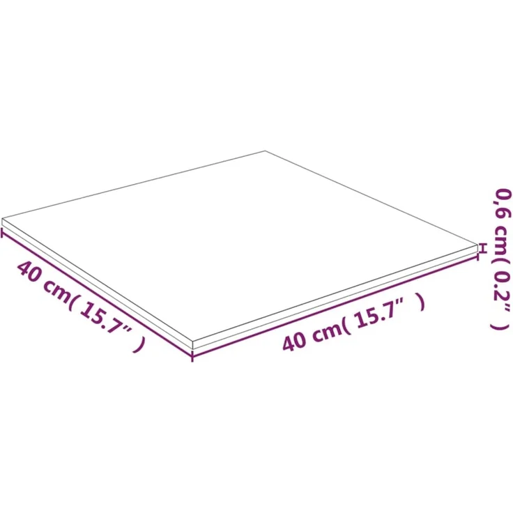 vidaXL Tischplatte Transparent 40x40 cm Hartglas 345071 – Bild 4