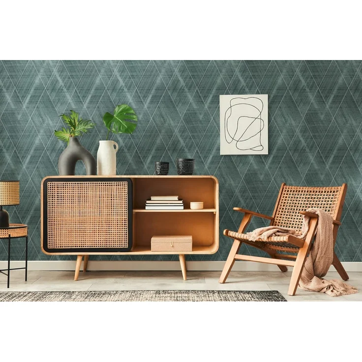 A.S. Création Vliestapete THE BOS Grafisch, leicht strukturiert, abstrakt, gemustert, leicht glänzend, (1 St), Grafiktapete Tapeten Wohnzimmer Schlafzimmer Küche modern Design Optik – Bild 7