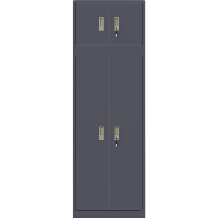 vidaXL Aufbewahrungsschrank 2 stk. Anthrazit 60 x 40 x 180 cm Stahl 3438701 – Bild 8