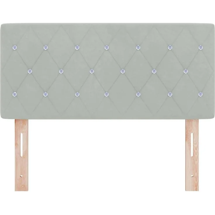vidaXL Kopfteil Hellgrau 90 cm Samt (Art-Nr 42007075) – Bild 8