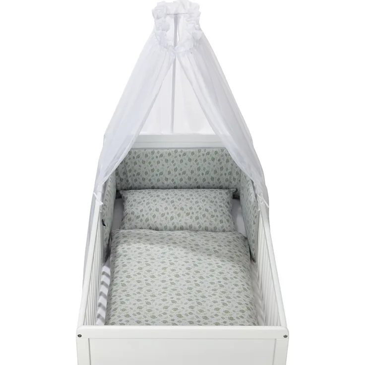 Alvi Bettset Organic Cotton für Kinderbett Drifting Leaves 100x135 cm