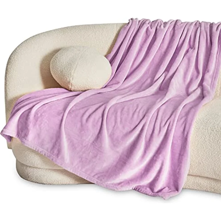 BEDSURE Kuscheldecke Flauschig Decke Fleecedecke - Wohndecke Warm Winter Weich, Sofadecke Kleine, Decke Couch Blanket, Kuscheldecke Kinder, Wohn&Kuscheldecken 130x150 cm, Sofa überwurfdecke Lilla – Bild 3