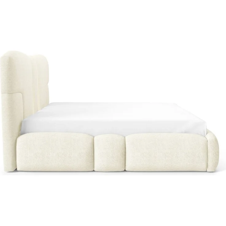 Polsterbett Schlafzimmerbett JORDAN 120x200 cm in Stoff Doha Creme – Bild 3