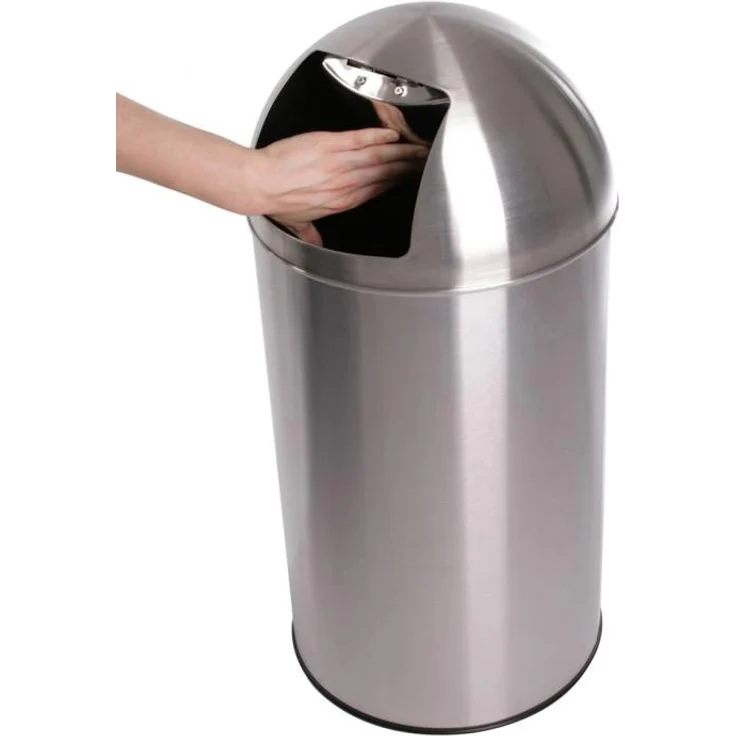 Jago® 'Push' Mülleimer, Edelstahl, 50 Liter, Silber – Bild 12