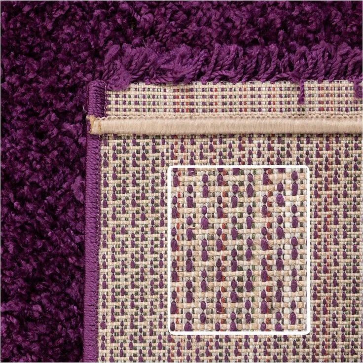 Carpettex Hochflor-Teppich Unicolor - Einfarbig, Rund, Höhe: 30 mm, Einfarbig Shaggy Teppich Wohnzimmer Langflor versch. farben und größen – Bild 3
