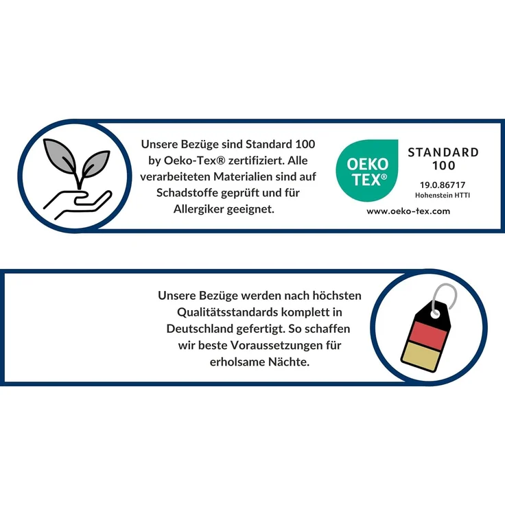 AM Qualitätsmatratzen | Hochwertiger Komfort Matratzenbezug90 x 220 x 14 cm - Ersatzbezug – Bild 7