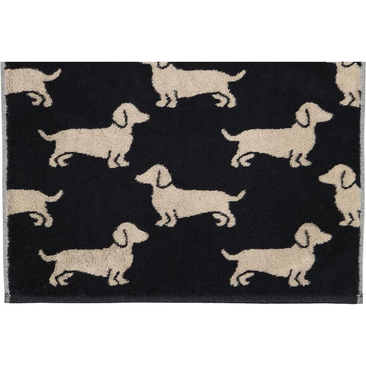 Cawö Handtücher Cawö Gästetuch We love Dogs 6246, 93 schwarz/beige, Baumwolle (1-St) – Bild 5