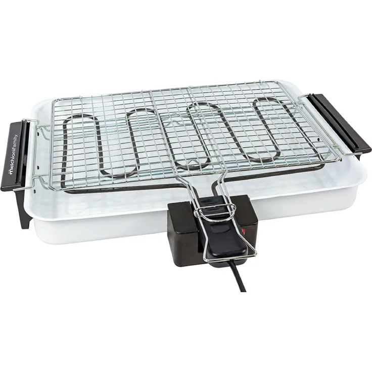 Melchioni Family Elektrischer Grill SPIEDINA MAXI, 2300W, Ideal für Spieße und BBQs, 9 x 55 x 44cm