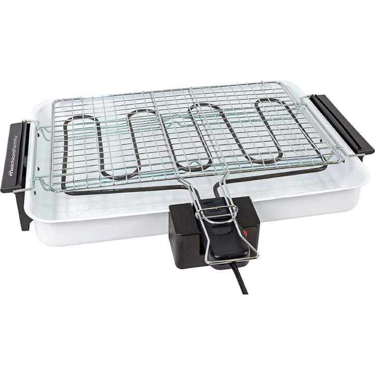 Melchioni Family Elektrischer Grill SPIEDINA MAXI, 2300W, Ideal für Spieße und BBQs, 9 x 55 x 44cm
