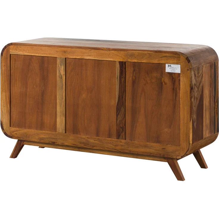 Sideboard Sheesham 134 x 40 x 75 dunkelbraun lackiert MAILAND #201 – Bild 10