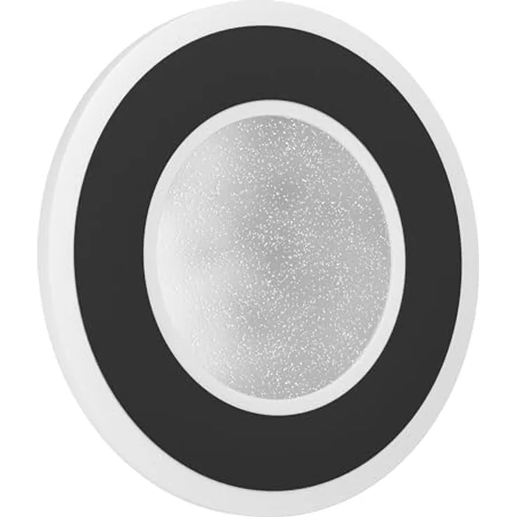 EGLO LED Deckenlampe Macchioni, Aufbauleuchte mit Kristall-Effekt für Küche und Büro, 20 cm, Schwarz, neutralweiß, 12 Watt, 1560 Lumen