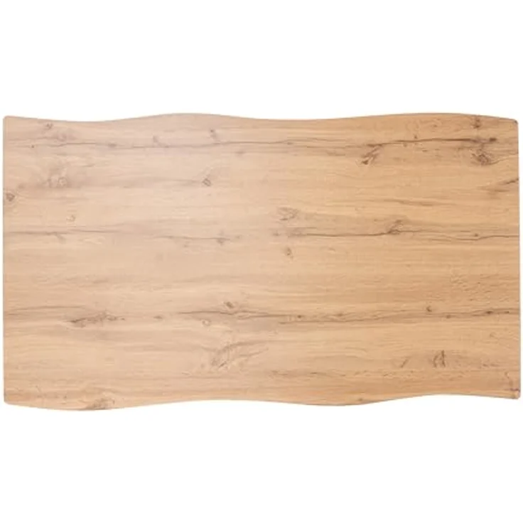 SAM Tischplatte Joan | 100 x 60 cm eckig | Holz | Farbe: Eiche | Baumkante | Holzplatte für Küche & Café – Bild 8