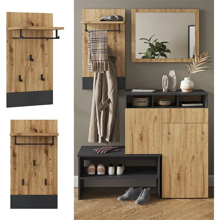 Wandgarderobe Selena Anthrazit 44 x 83 cm Vicco – Bild 2