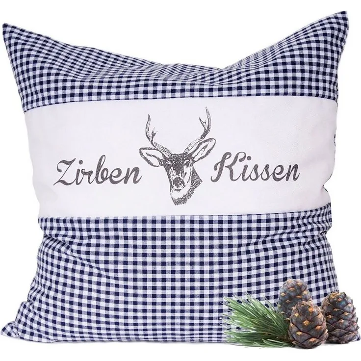 Dr. Berger Zirbenkissen Zirbenkissen Vichy Blau 40 x 40 cm