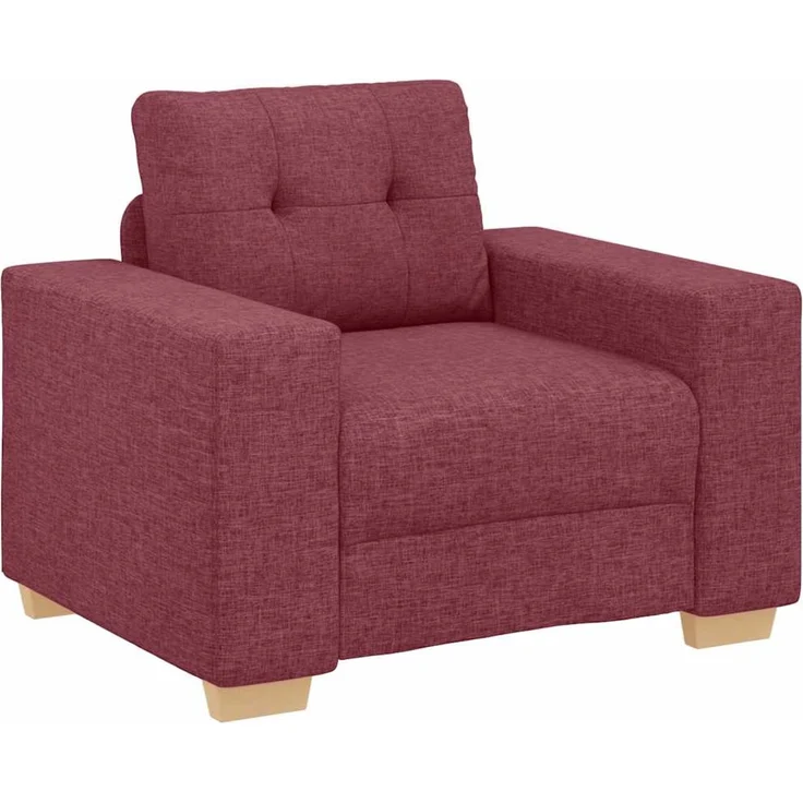 vidaXL Sofa-Sessel Weinrot 100x78x80 cm Stoff 4105061 – Bild 2
