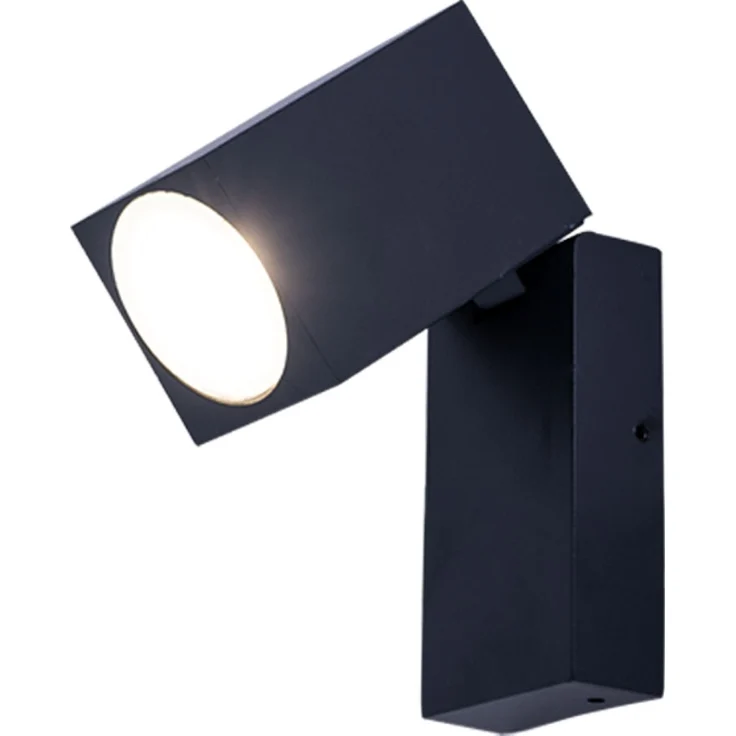 Wandleuchte, Down Strahler, Alu schwarz, beweglich, H 10 cm – Bild 1