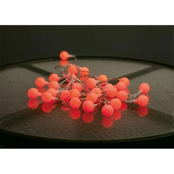 Best Season LED-Partykette'Berry',50 rote LED, rote Kugeln – Bild 2